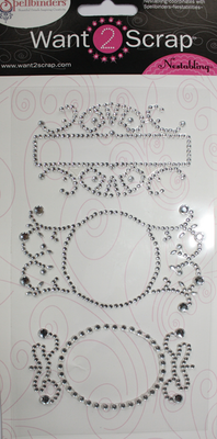 Want to Scrap Nestabling Fancy Tags Three - Silver