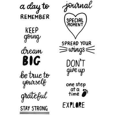 Creative Expressions Positive Sentiments Clear Stamp Set 6"x8"