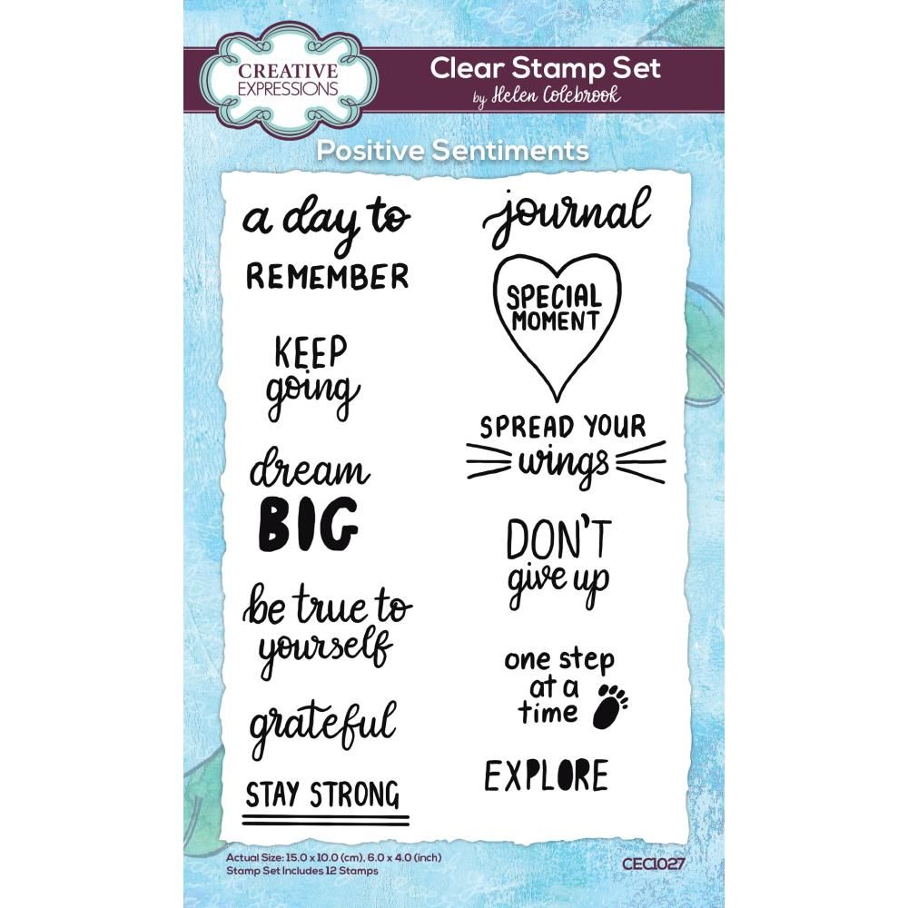 Creative Expressions Positive Sentiments Clear Stamp Set 6&quot;x8&quot;