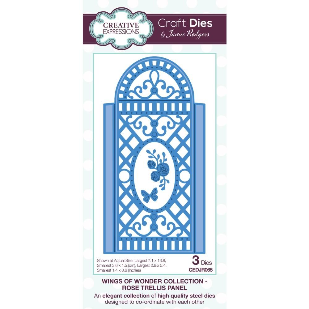 Creative Expressions - Wings of Wonder - Rose Trellis Panel Die Set