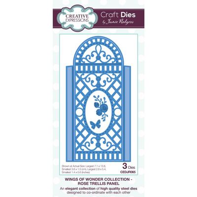 Creative Expressions - Wings of Wonder - Rose Trellis Panel Die Set