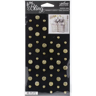 JOLLEES Boutique Bling Embellishments - Gold Circle Gems