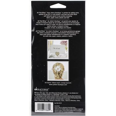 JOLLEES Boutique Bling Embellishments - Gold Circle Gems