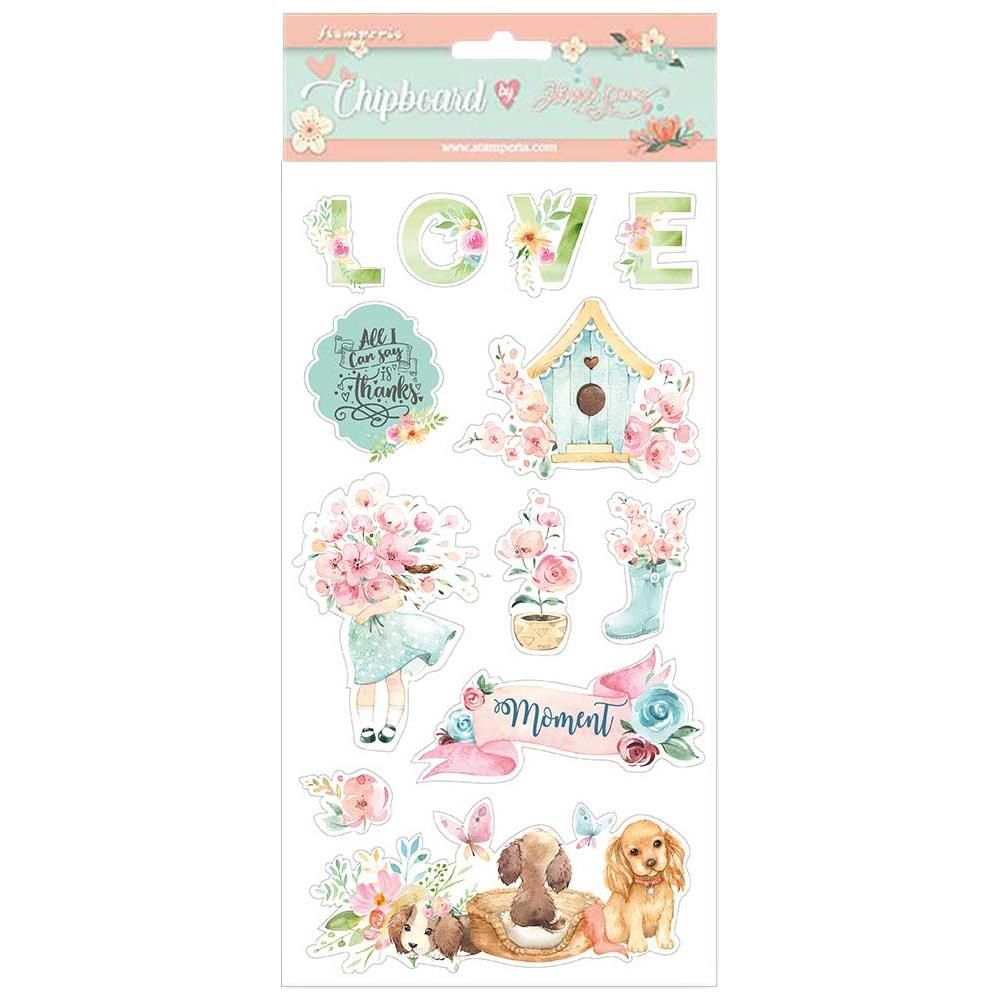 STAMPERIA Adhesive Chipboard 6&quot;x12&quot; Circle Of Love