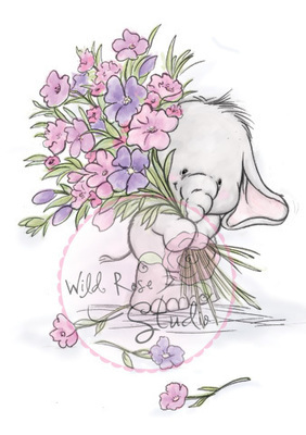 Bella With Posy Clear Stamp