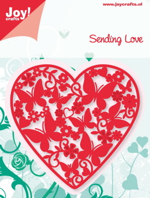 Sending Love - Heart Filled With Butterflies die