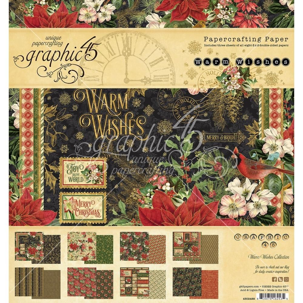 G45 WARM WISHES 8x8 Paper Collection