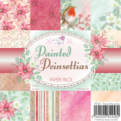 Painted Poinsettias 6 x 6 Paper Pack