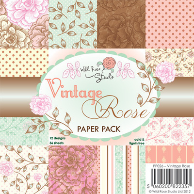Wild Rose Studio VINTAGE ROSE 6 x 6 Paper Pack
