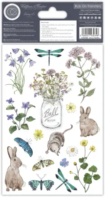 CRAFT CONSORTIUM Wildflower Meadow Rub On Transfers