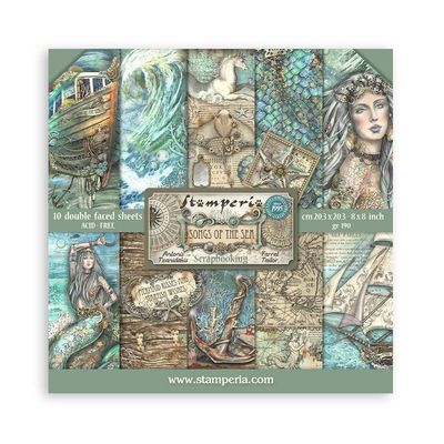 STAMPERIA SONGS OF THE SEA 8x8 Paper Set