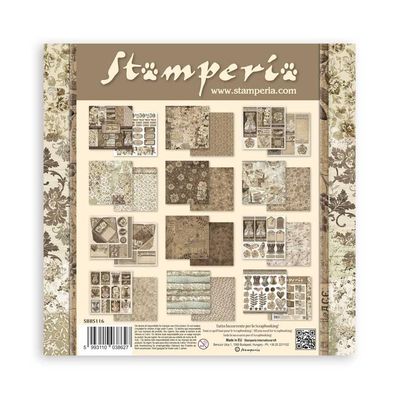STAMPERIA OLD LACE 8x8 Paper Set