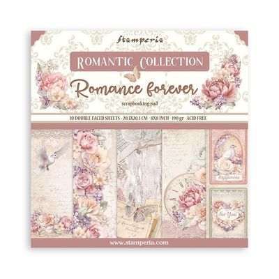 STAMPERIA ROMANCE FOREVER 8x8 Paper Set