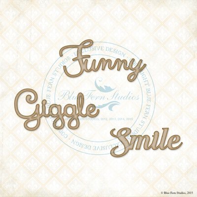 Funny Giggle Smile Chipboard