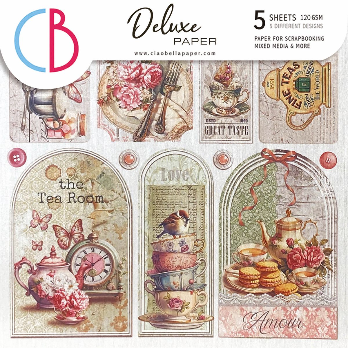 Ciao Bella DELUXE TIMELESS MOMENTS PEARL SHEETS 6x6 5 Pkg