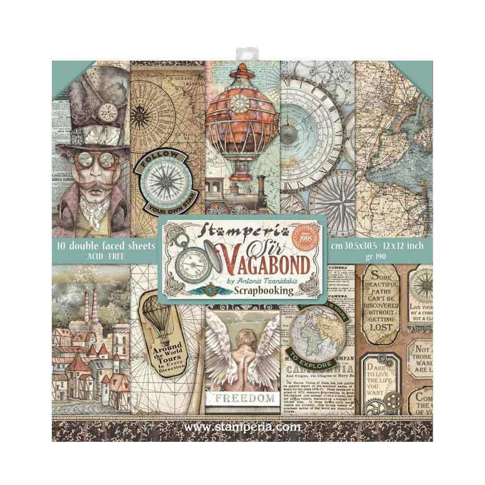 STAMPERIA SIR VAGABOND 8x8 Paper Set