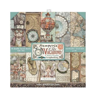 STAMPERIA SIR VAGABOND 8x8 Paper Set