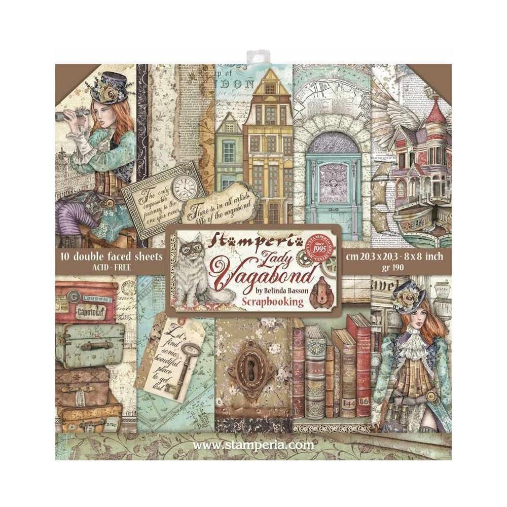 STAMPERIA LADY VAGABOND 8x8 Paper Set