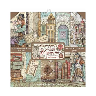 STAMPERIA LADY VAGABOND 8x8 Paper Set