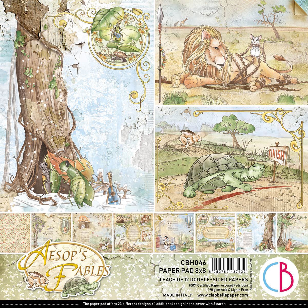 Ciao Bella AESOP&#39;S FABLES 8x8 Paper Set