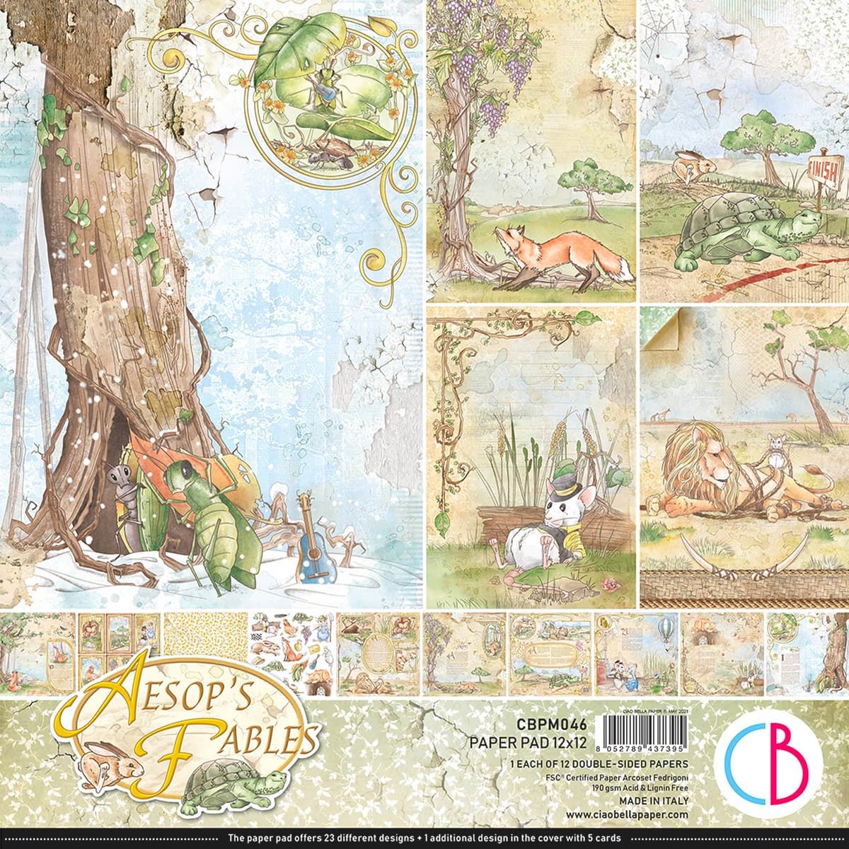 Ciao Bella AESOP&#39;S FABLES Paper Set 12x12