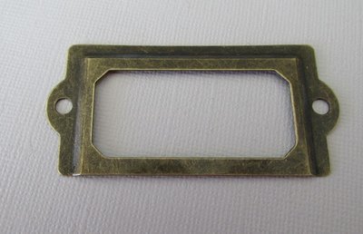 Brass Bookplate Label Holder