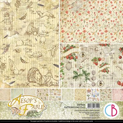 Ciao Bella AESOP&#39;S FABLES PATTERNS Paper Set 12x12