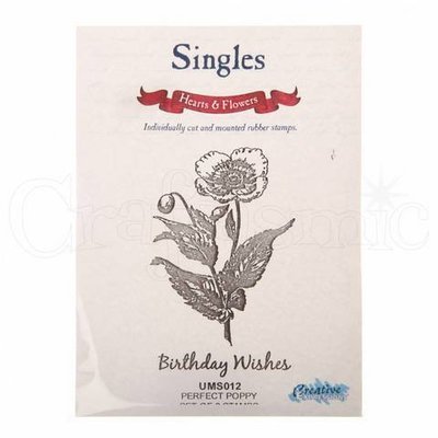 Rubber Cling Stamp - Perfect Poppy