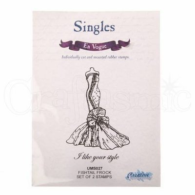 Rubber Cling Stamp - Fishtail Frock
