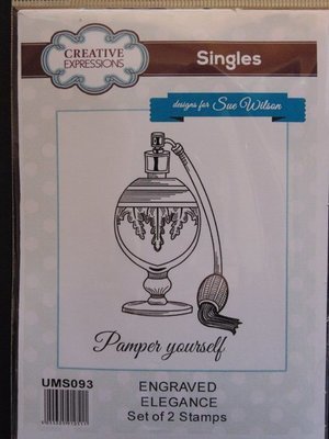 Rubber Cling Stamp - Engraved Elegance