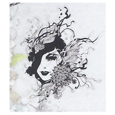 Lady With Elegant Flowers Clear Stamp