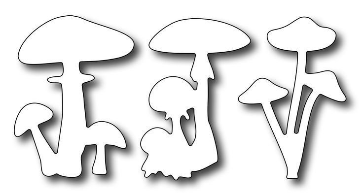 Mushroom Trio (set of 3 dies)