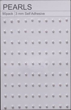 90 White Self Adhesive Pearls 3mm