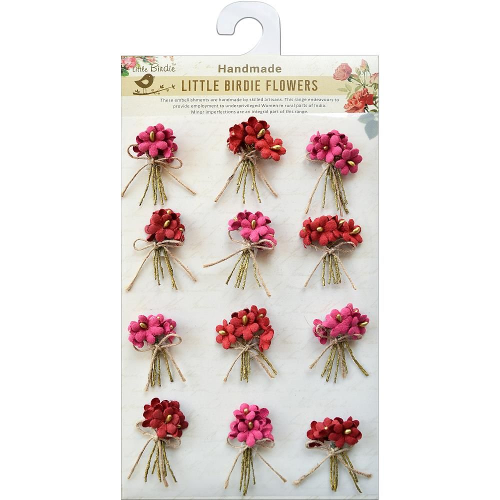 LITTLE BIRDIE PAPER FLOWERS 12 PACK - BOUQUET CANDY