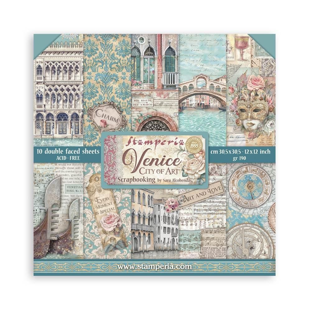 STAMPERIA VENICE CITY OF ART 12x12 Paper Set