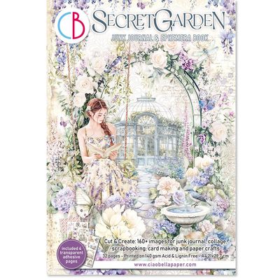 Ciao Bella SECRET GARDEN A4 JUNK JOURNAL &amp; EPHEMERA BOOK