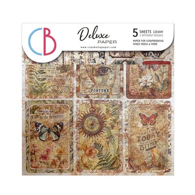 Ciao Bella DELUXE CABINET OF CURIOSITIES PEARL-COPPER  SHEETS 6x6 5 Pkg