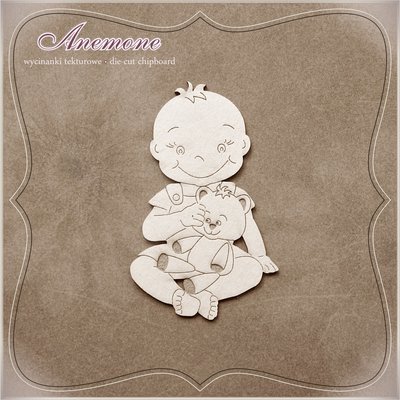 Baby with a Teddy Bear Chipboard