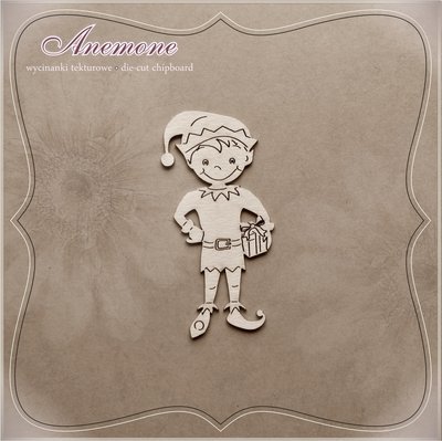 Boy with Gift Chipboard