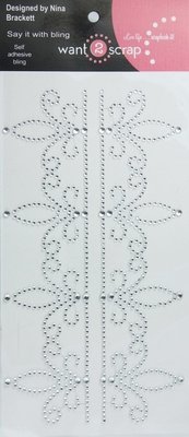 Want to Scrap Beautiful Bling Borders - Mardi Gras