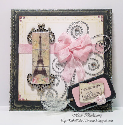Want to Scrap Maxi Girl Swirls - Silver Rhinestones