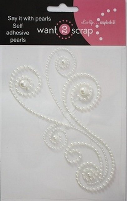 Want to Scrap Maxi Girl Swirls - White Pearl