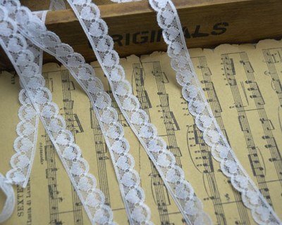 White Heart Chiffon Lace