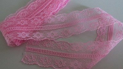 Pink Floral Bilateral Lace