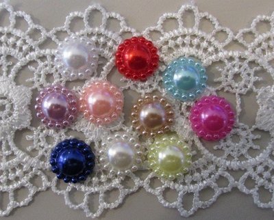 Flat Back Pearl Beads - Click to Select