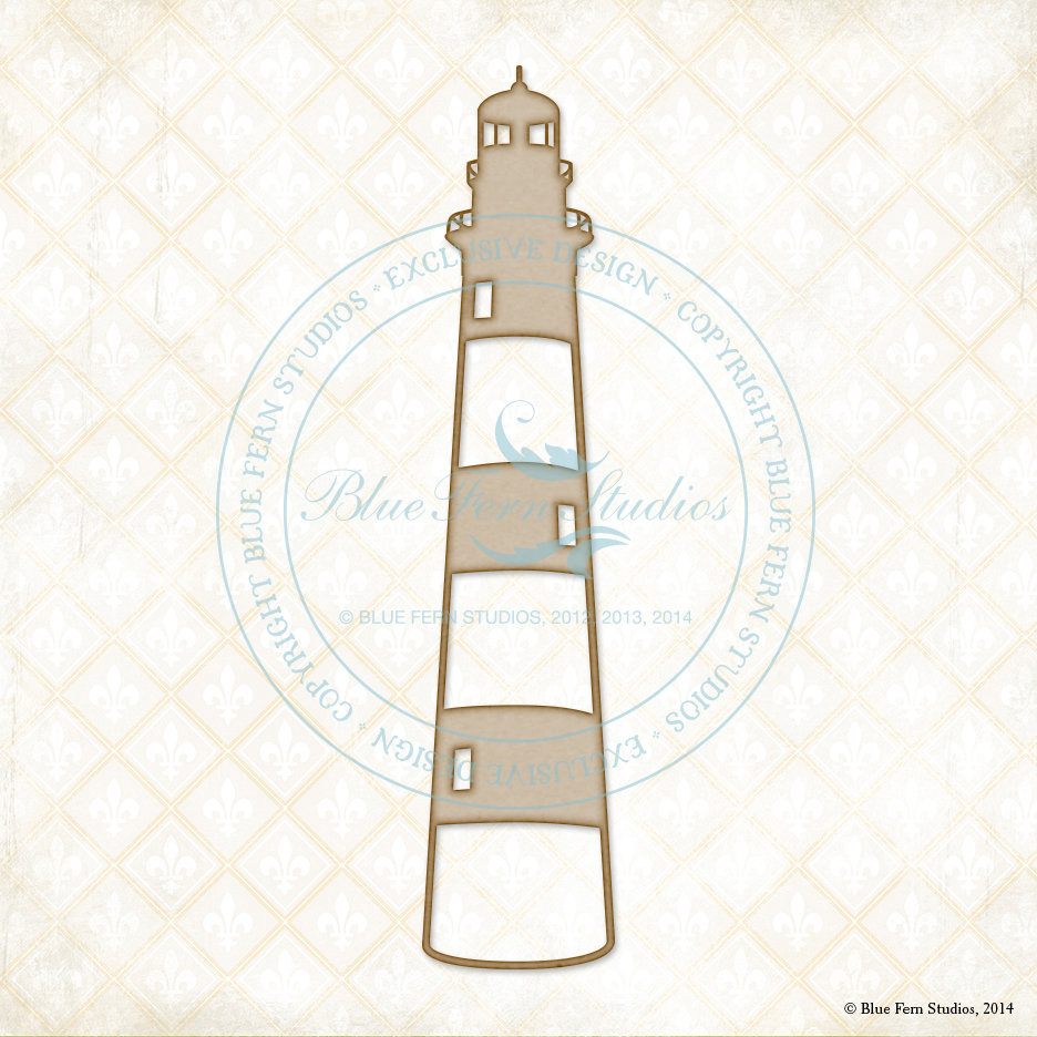 Seaside Cottage - Large Lighthouse Chipboard