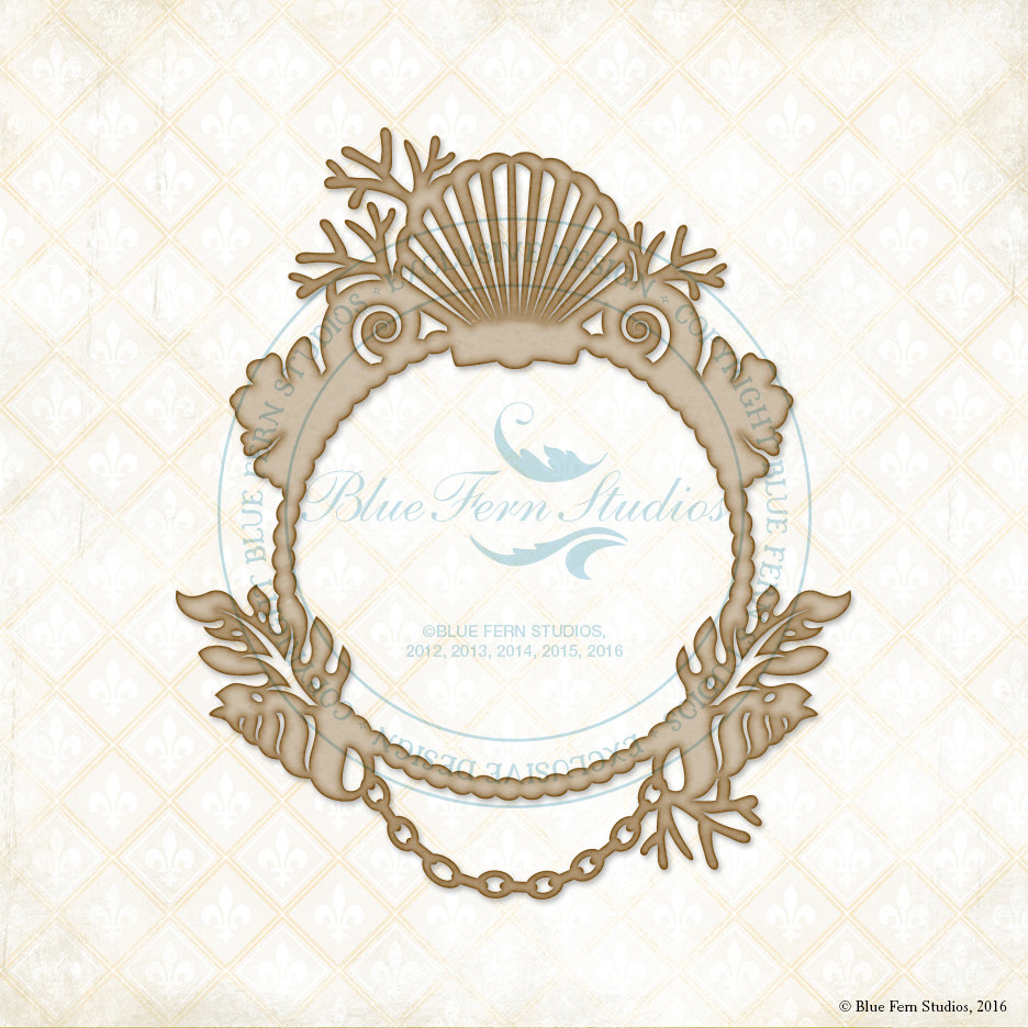 Seaside Cottage - Seashell Frame Chipboard