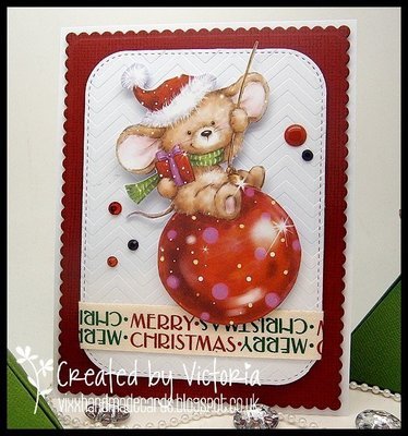 Mouse on Bauble Clear Stamp