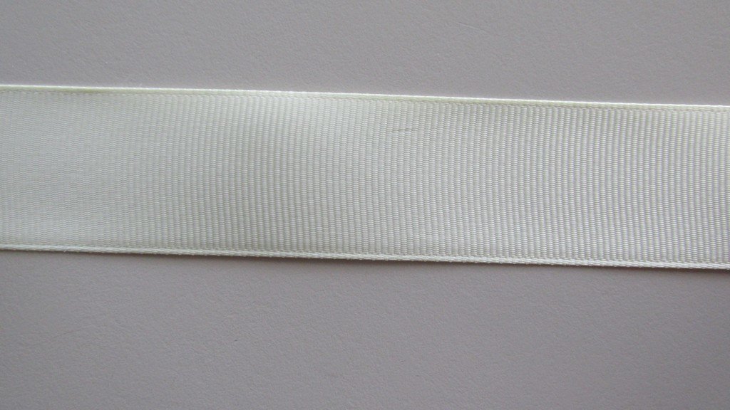 Rich Cream Grosgrain Ribbon 25mm