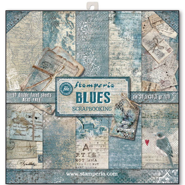 STAMPERIA BLUES 12x12 Paper Set